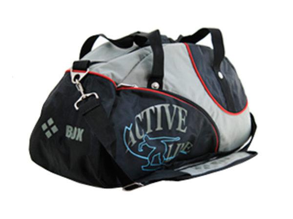 Спортивная сумка 208 Актив Лайн черно-серая